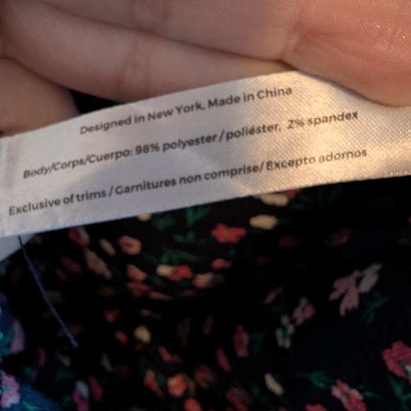 3 For $18 Navy With pink Flowers Dress - Picture 3 of 4